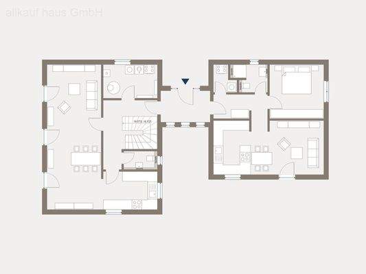 Cleveres Zweifamilienhaus -Konzept