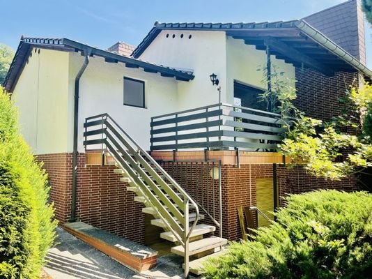 Balkon mit Gartenzugang vom Essbereich