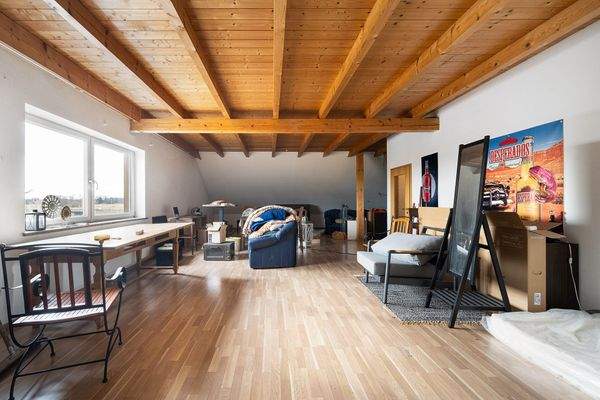 Ausstellungsfläche im Dachgeschoss