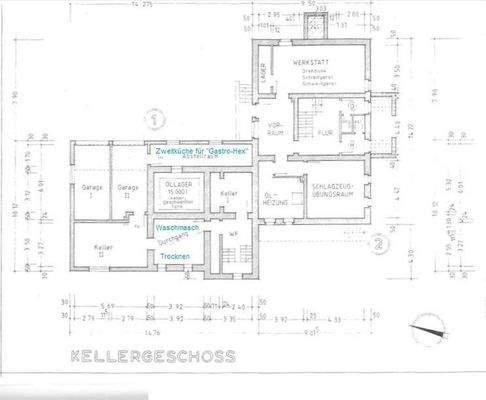 Hauptgebäude Kellergeschoss