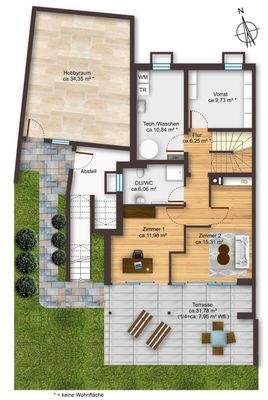 Gartengeschoss mögliche Variante