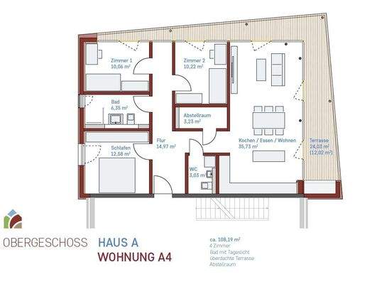 Grundriss Wohnung A4