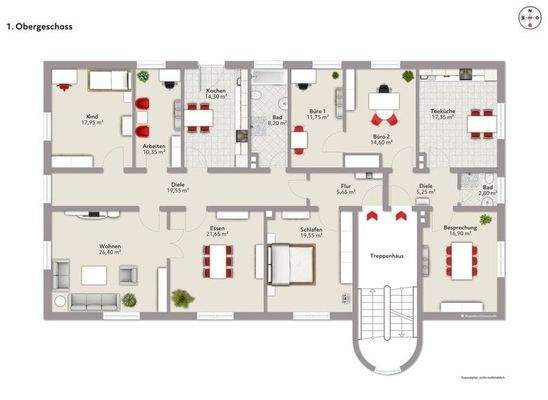Post -Grundriss 1. Obergeschoss