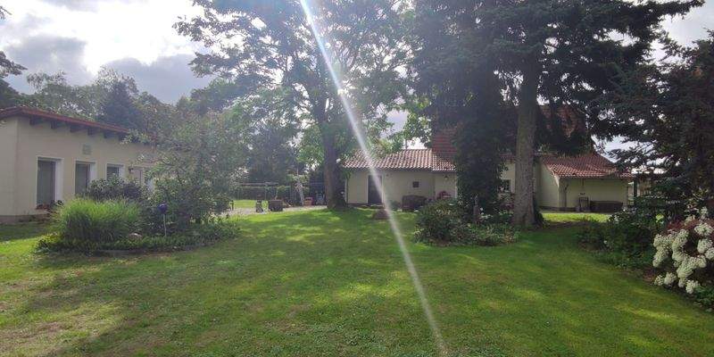 Gartenblick zur Orangerie