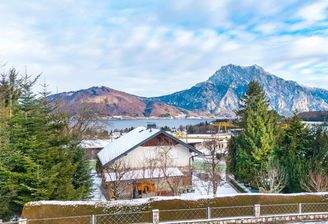 Traunsee, Traunstein und das umliegenden Bergpano