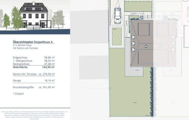Übersichtsplan Doppelhaus A