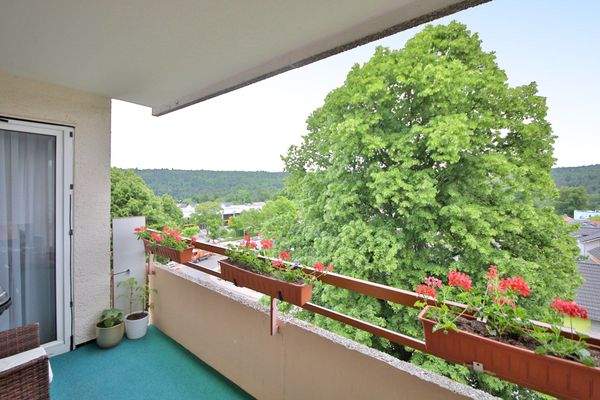 Balkon mit Blick ins Grüne