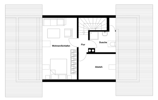 Dachgeschoss - unmaßstäblicher Grundriss