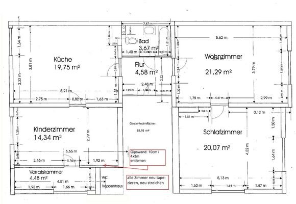 Grundriss der Wohnungen