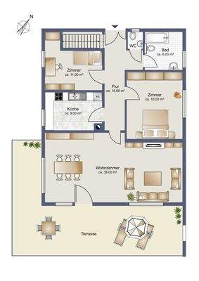 Grundriss EG mit Animation