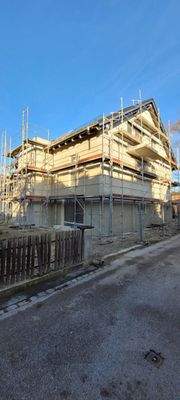 Die Fassade wird verputzt!