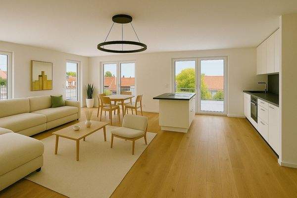 Wohnbeispiel Wohn-/Essbereich mit Küche