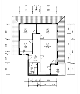 Grundriss WE 29 MS 41