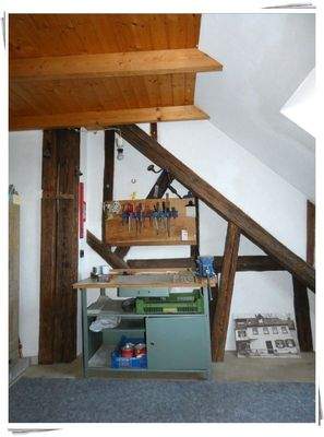 Blick in die Werkstatt im DG