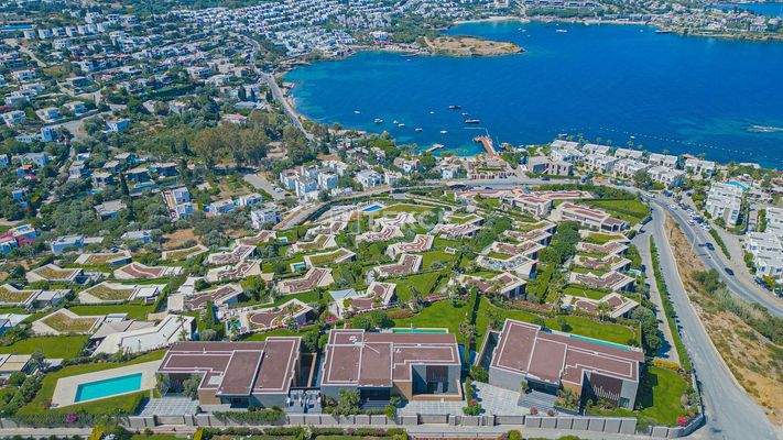 Unique Villa with Panoramic Sea View in a Beach Complex in Yalıkavak