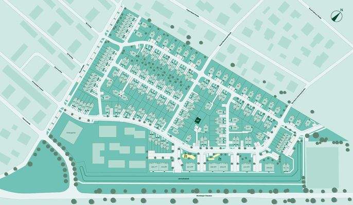 Lage des Einfamilienhauses im Neubauprojekt Ahrensfelder Obstwiesen
