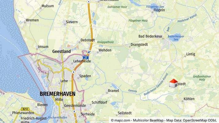 Geolyzer Kartenausschnitt