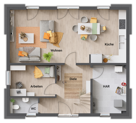Grundriss-Einfamilienhaus-Flair-130-Erdgeschoss-grosser-HAR-Hauswirtschaftsraum