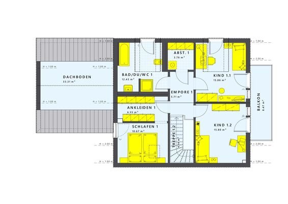 Gestaltungs-beispiel Grundriss  DG  (2)