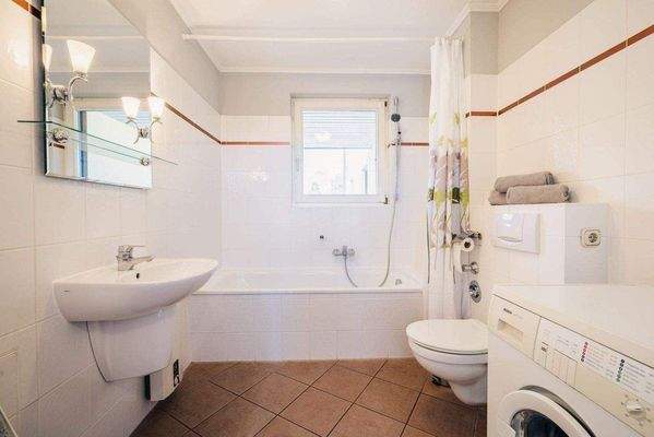 Badezimmer mit Meerblick