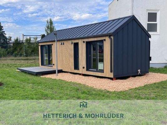 Beispiel Modulhaus Holzverkleidung seitlich