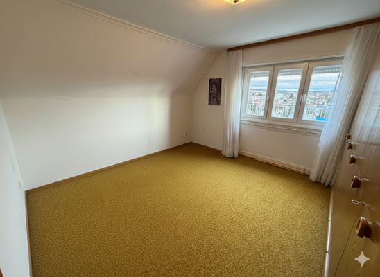 Schlafzimmer OG Blickrichtung Terrasse nach Süden