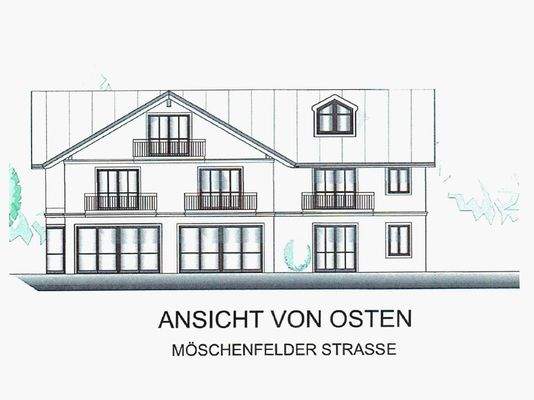 Ostansicht genehmigter Vorbescheid