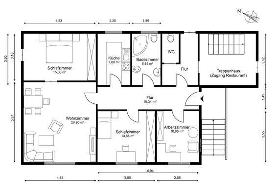Grundriss Wohnhaus EG