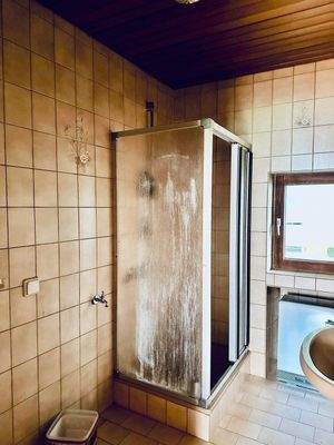 Das Duschbad im Erdgeschoss