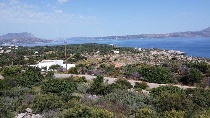 Kreta, Kokkino Chorio: Grundstück mit Meerblick und Bergblick zu verkaufen