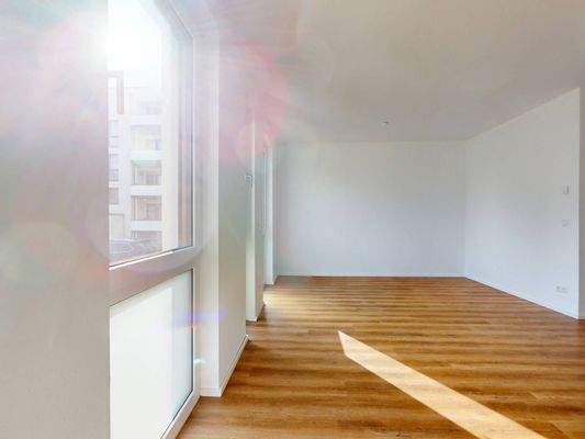 Ansicht III: Wohn- und Schlafzimmer