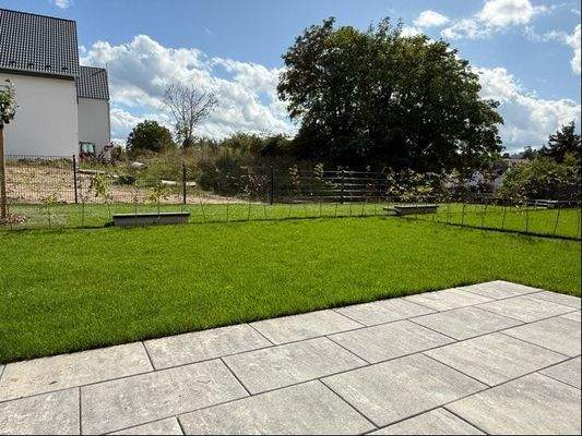 Terrasse und Gartenanteil Wohnung 3B in Süd-West-A