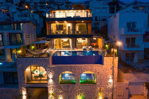 Bay View 4-Bedroom Villa with Pools in Kalkan Antalya