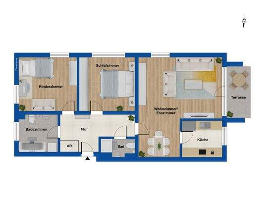 Grundriss Erdgeschosswohnung