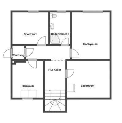 Grundrisse Skizze UG