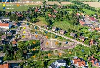 Luftbild mit Parzellierung