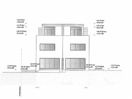 Hinteransicht Haus A+Haus B