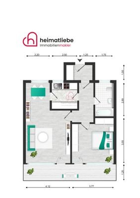 Grundriss Waterfohrstrasse 20, ETW 4 OG