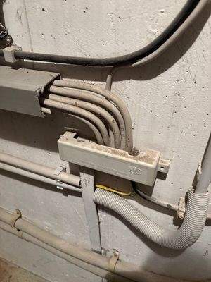 Potenzialausgleichsschiene im Keller