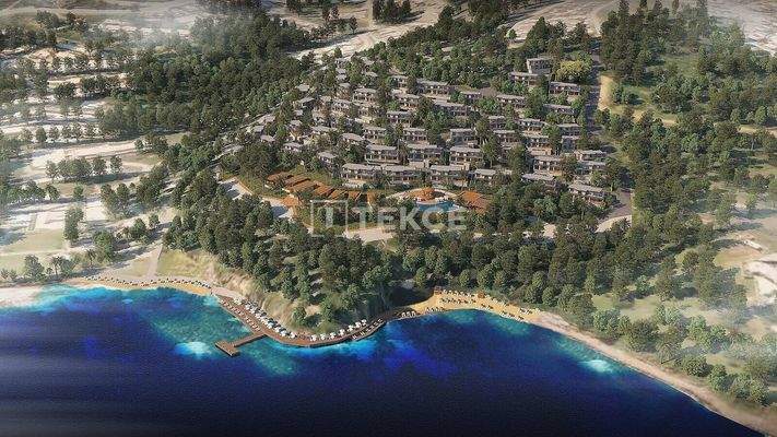 Villas in Project with Private Beach and Pier in Bodrum