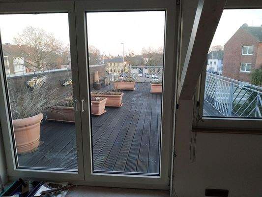 Blick auf die Dachterrasse