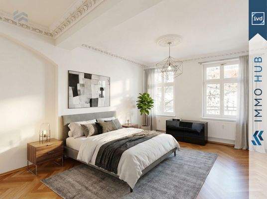 Schlafzimmer gestaged