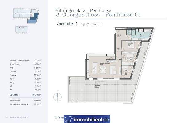 Grundrissplan Top P01