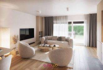 Whg. 18 - Teilansicht Wohnbereich mit Zugang zum Balkon