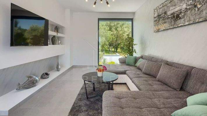 Ein offener Wohnbereich mit luxuriösen Extras