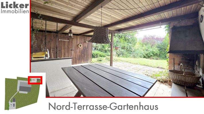 Nord-Terrasse-Gartenhaus
