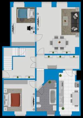 Grundriss Wohnung 1