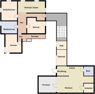 Grundriss ohne Maßstab / Top 1 und Top 4