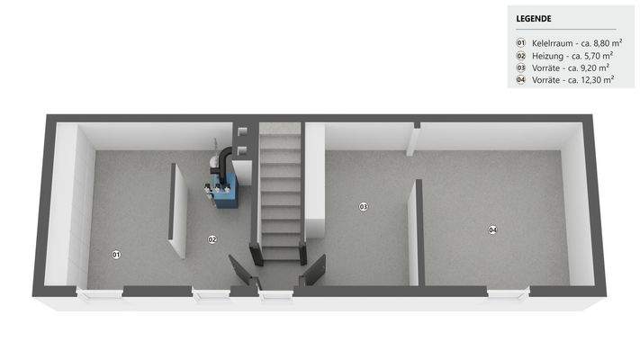 Kellergeschoss (Teilkeller)