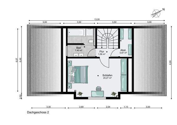 Grundriss Dachgeschoß